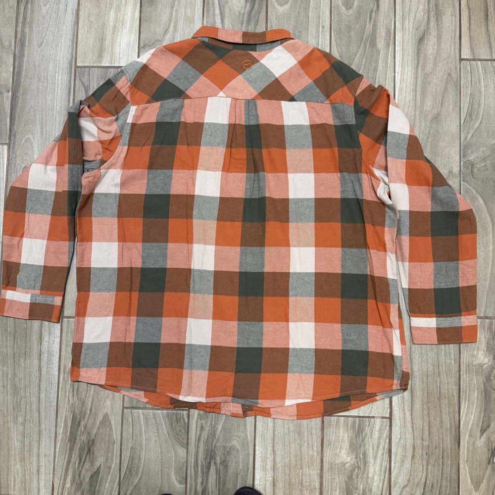 Magellan Outdoors Canyon Creek Flannel Shirt 3XL Amber Brown Plaid NWT - Picture 10 of 11